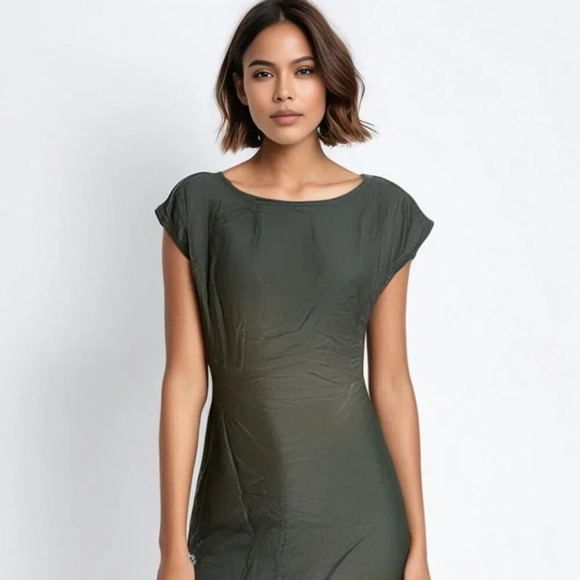 Patagonia Olive Green Shift Dress Size‎ Small - Picture 1 of 4